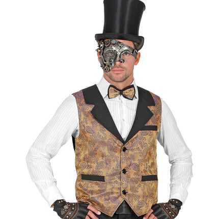 Widmann SRL Vest bruin vintage steampunk