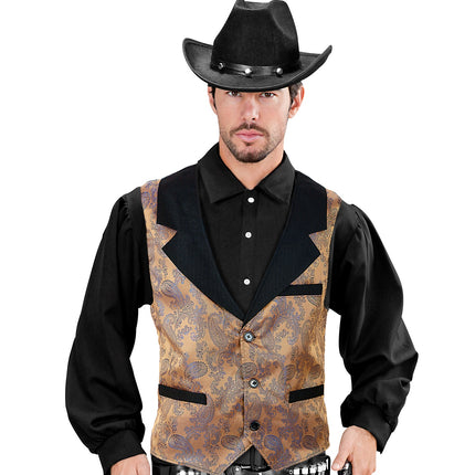 Widmann SRL Vest bruin vintage steampunk