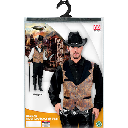 Widmann SRL Vest bruin vintage steampunk