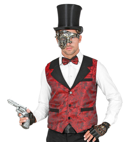 Widmann SRL Vest rood vintage steampunk