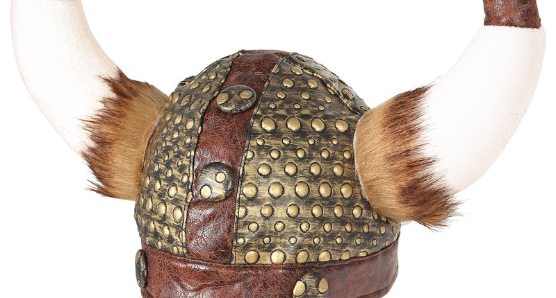 Widmann SRL Viking helm met hoorns van vacht