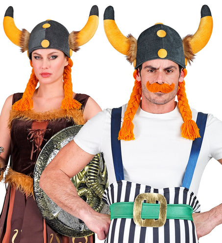 Widmann SRL Viking helm met vlechten