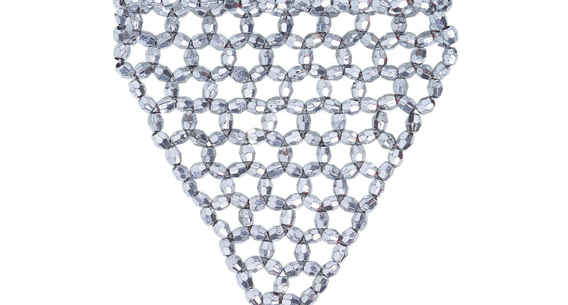 Widmann SRL vingerhandschoen uit zilveren pareltjes