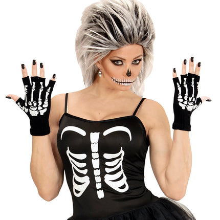 Widmann SRL Vingerloze handschoen skelet