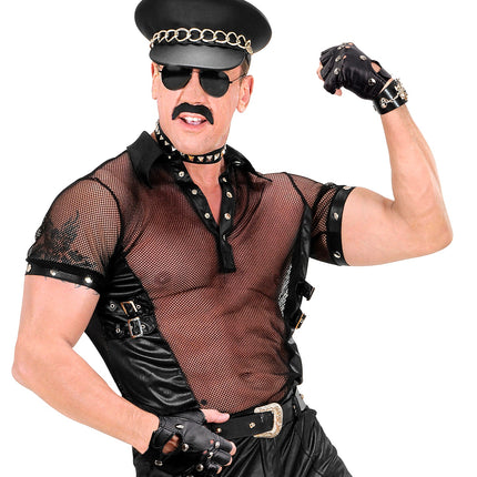 Widmann SRL Vingerloze handschoenen met studs