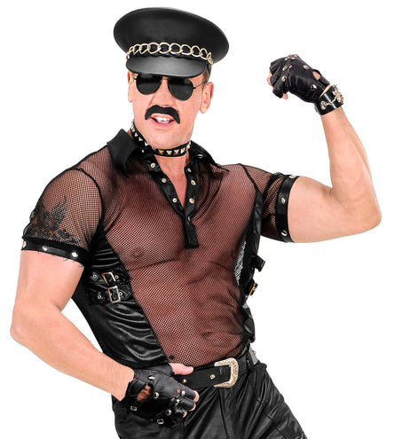 Widmann SRL Vingerloze handschoenen met studs