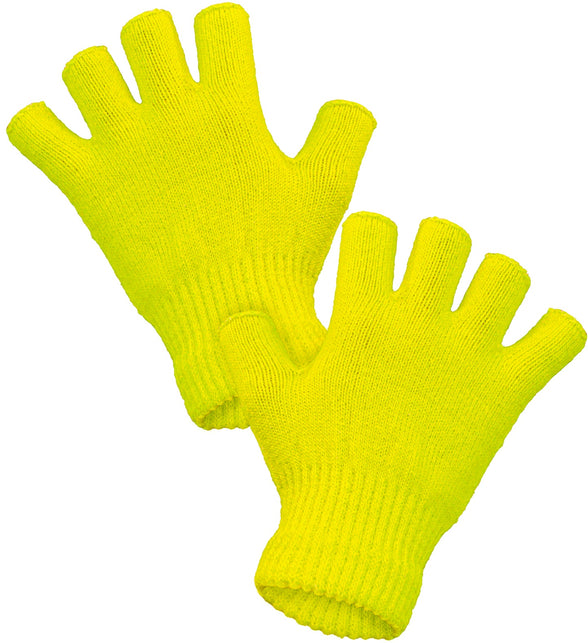 Widmann SRL Vingerloze handschoenen neon geel