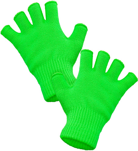 Widmann SRL Vingerloze handschoenen neon groen