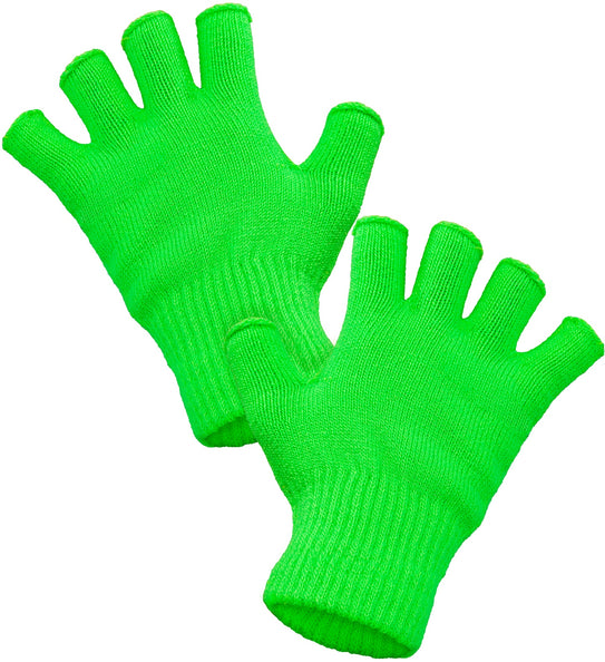 Widmann SRL Vingerloze handschoenen neon groen