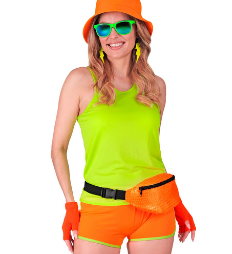 Widmann SRL Vingerloze handschoenen neon oranje