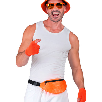 Widmann SRL Vingerloze handschoenen neon oranje