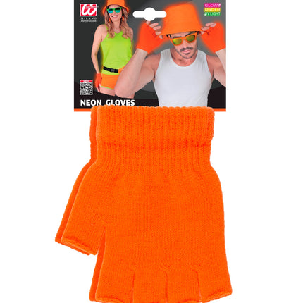 Widmann SRL Vingerloze handschoenen neon oranje