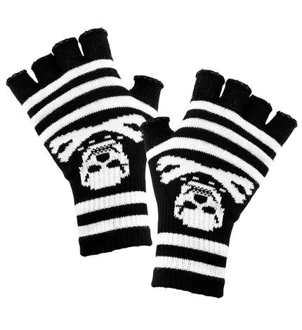 Widmann SRL Vingerloze handschoenen skelet piraat