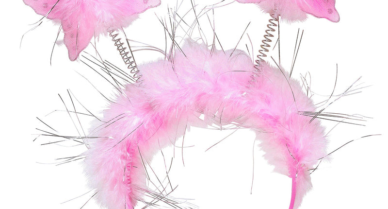 Widmann SRL Vlinder diadeem roze