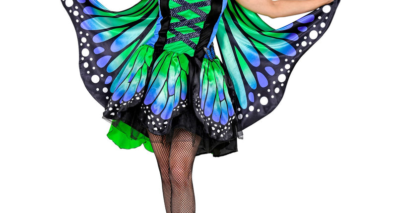 Widmann SRL Vlinder kostuum blauw groen