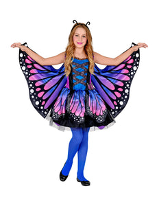 Widmann SRL Vlinder kostuum kinderen blauw paars