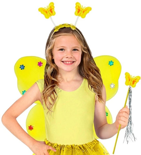 Widmann SRL Vlinder set geel Stijn