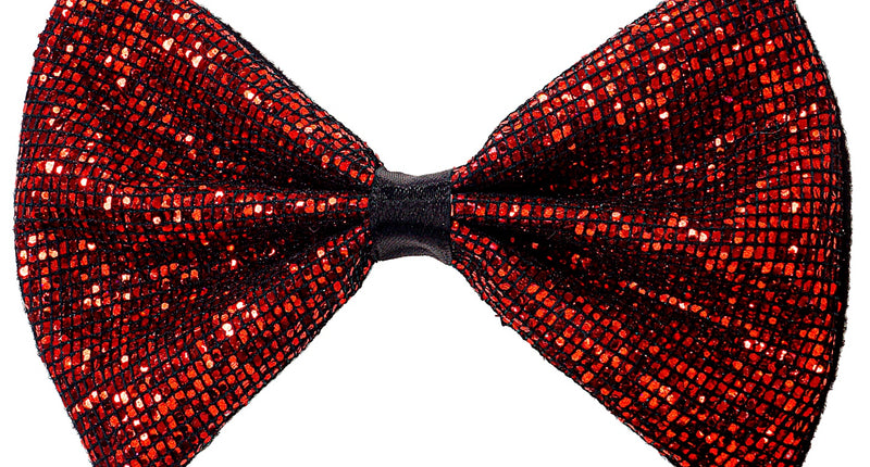 Widmann SRL Vlinderdas glitter Sheldon rood