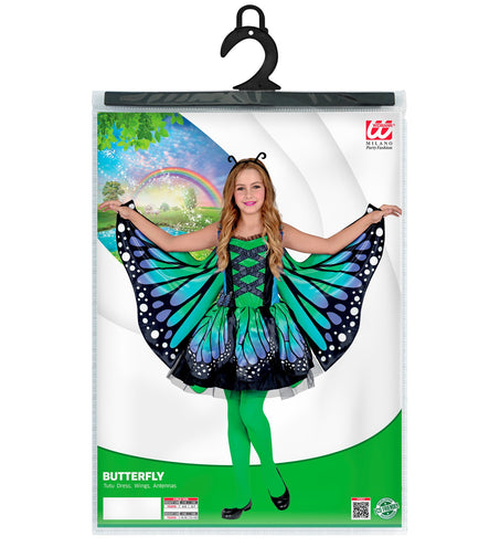 Widmann SRL Vlinderpak blauw groen kind