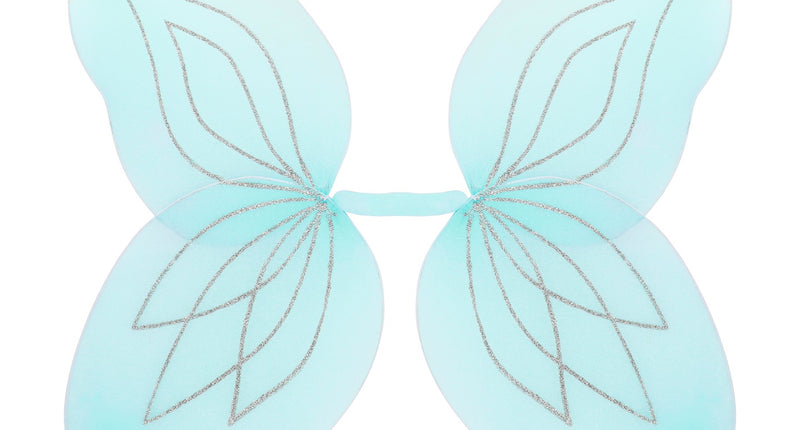 Widmann SRL Vlindervleugels glitter blauw kinderen