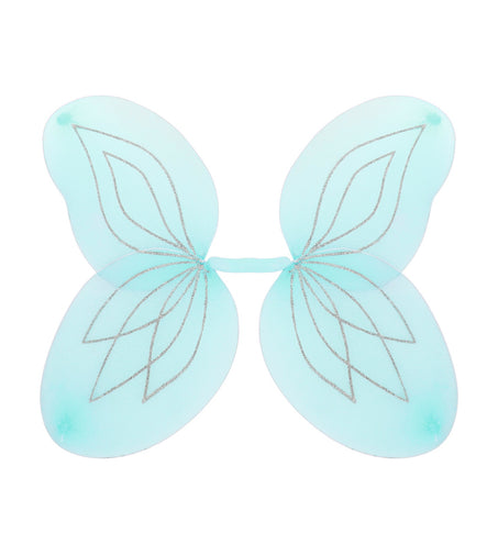 Widmann SRL Vlindervleugels glitter blauw kinderen