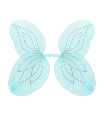 Widmann SRL Vlindervleugels glitter blauw kinderen