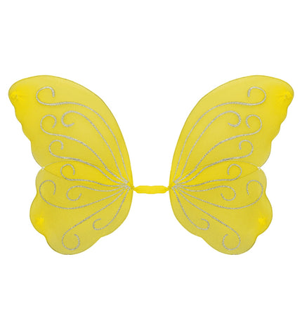 Widmann SRL Vlindervleugels glitter geel