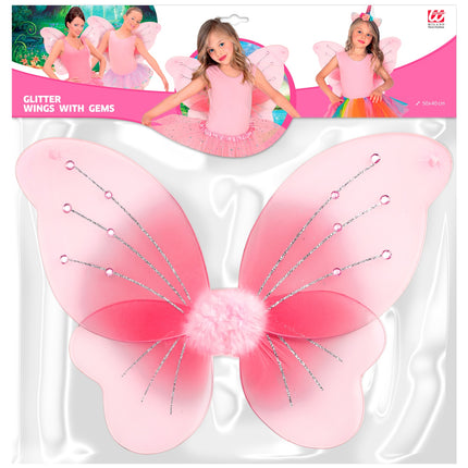 Widmann SRL Vlindervleugels met 12 steentjes