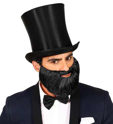 Widmann SRL Volle baard met snor in zwart