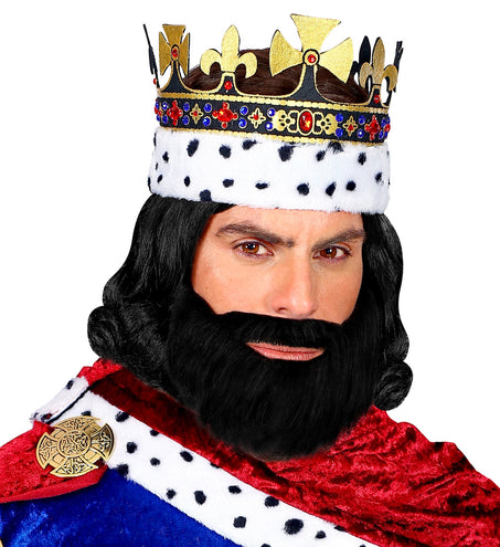 Widmann SRL Volle baard met snor in zwart