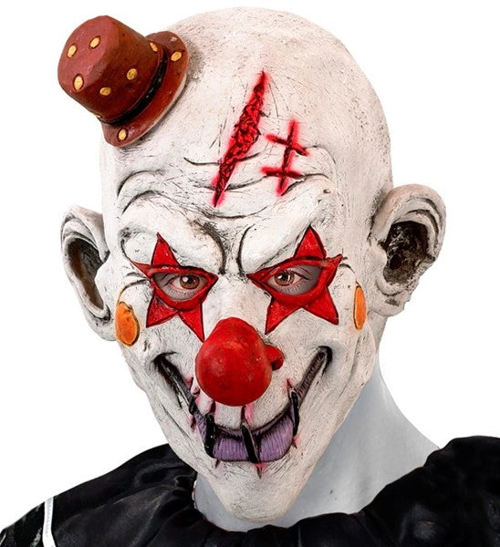 Widmann SRL Volledig masker killer clown met hoed Nora