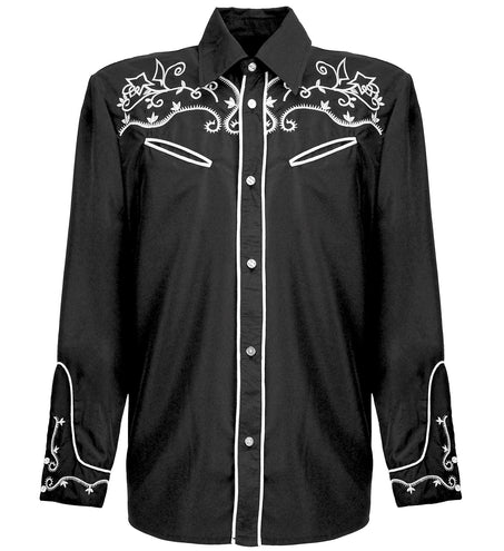 Widmann SRL Western cowboy shirt zwart Ringo