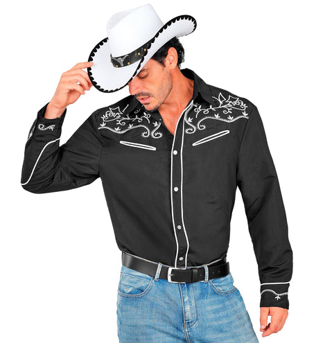 Widmann SRL Western cowboy shirt zwart Ringo