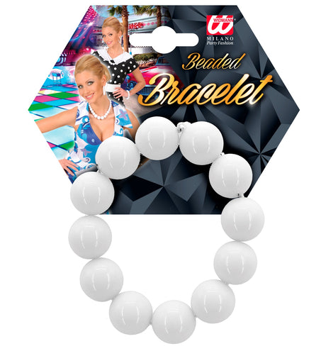 Widmann SRL Witte armband met kralen