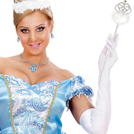 Widmann SRL Witte feeënstaf met marabou