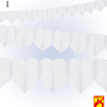 Widmann SRL Witte hartjes slinger voor een party