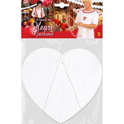 Widmann SRL Witte hartjes slinger voor een party