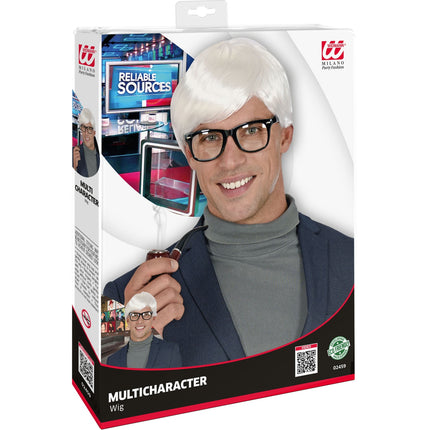 Widmann SRL Witte karakter pruik heren