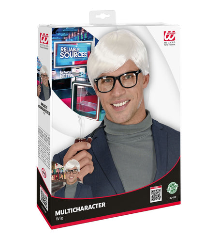 Widmann SRL Witte karakter pruik heren