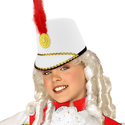 Widmann SRL Witte majorette hoed kind
