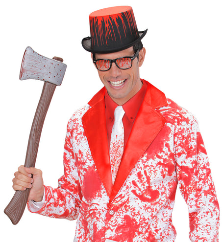 Widmann SRL Witte stropdas met bloed halloween