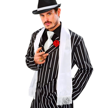 Widmann SRL Witte zijden sjaal gangster