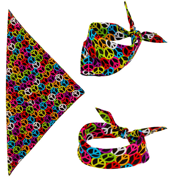 Widmann SRL Zakdoek Hippie bandana Peace