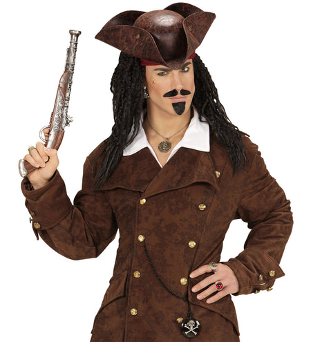 Widmann SRL Zakhorloge met ketting en doodskop