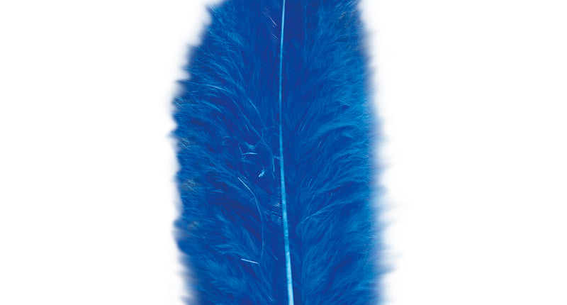 Widmann SRL zakje met 50 veertjes blauw