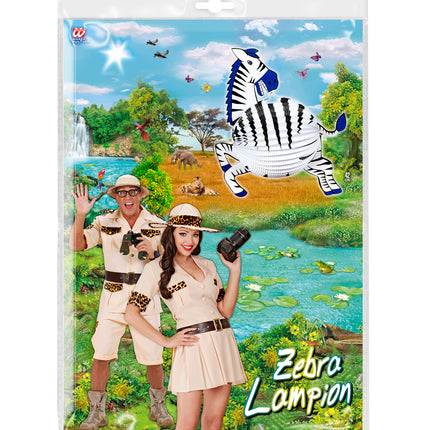 Widmann SRL Zebra lampion decoratie