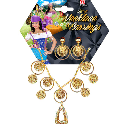 Widmann SRL Zigeuner ketting en oorbellen