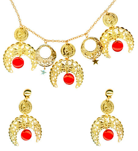 Widmann SRL Zigeunerin halsketting en oorbellen