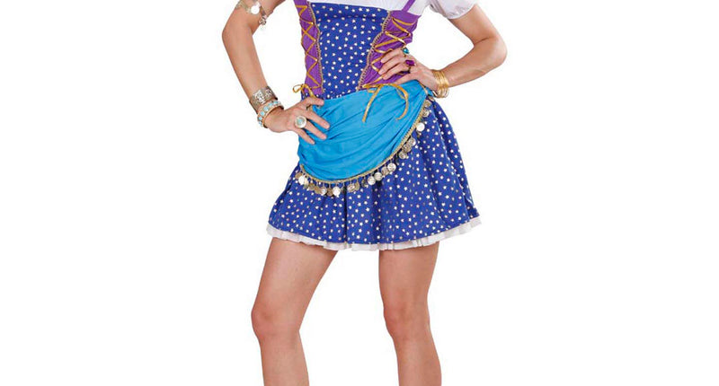 Widmann SRL Zigeunerin jurk Licht Blauw