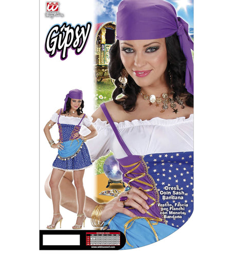 Widmann SRL Zigeunerin jurk Licht Blauw